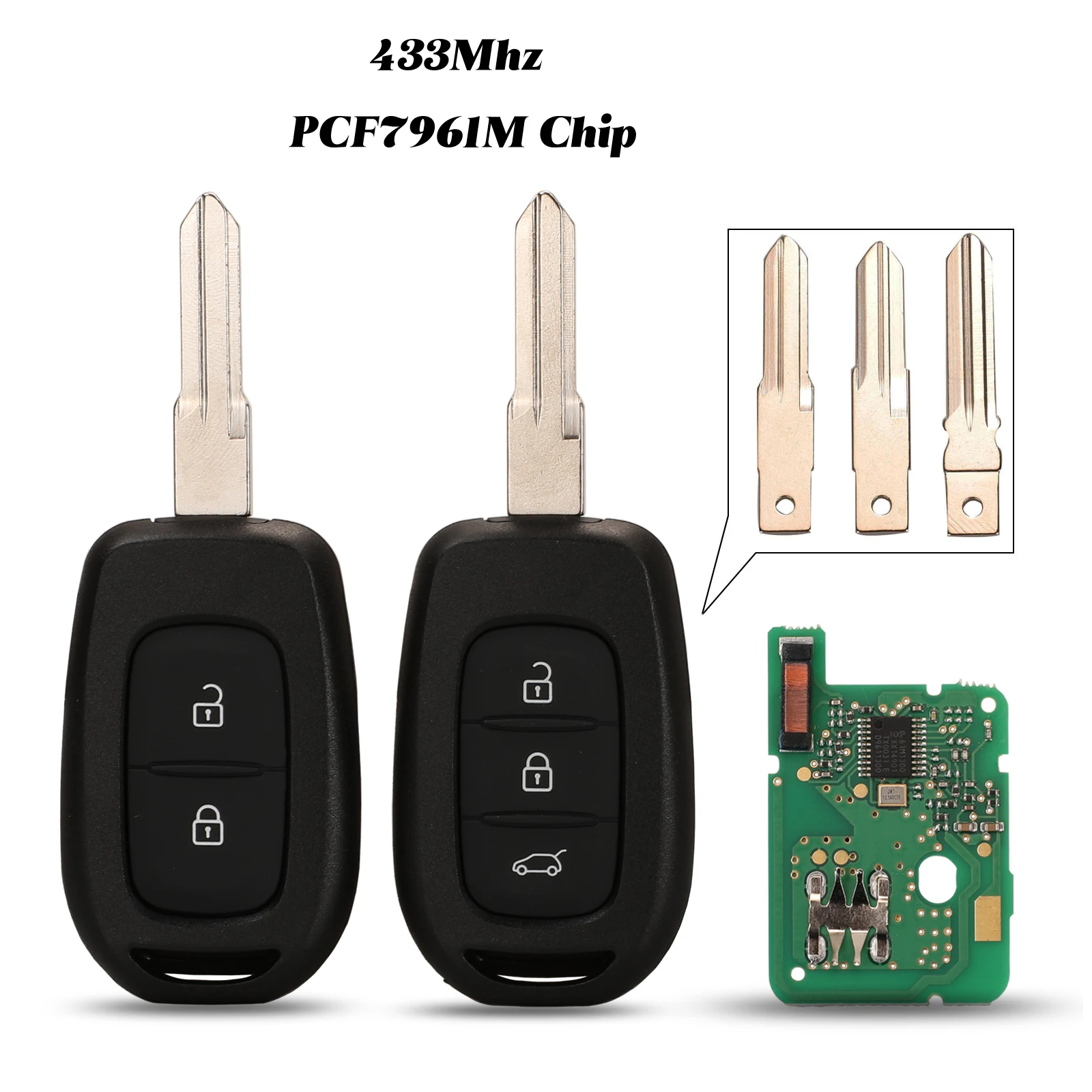 jingyuqin 2/3Button For Renault Symbol Trafic For Dacia Duster Logan Sandero Replacement Fob 433Mhz PCF7961M Chip Remote Car Key
jingyuqin 2/3Button For Renault Symbol Trafic For Dacia Duster Logan Sandero Replacement Fob 433Mhz PCF7961M Chip Remote Car Key