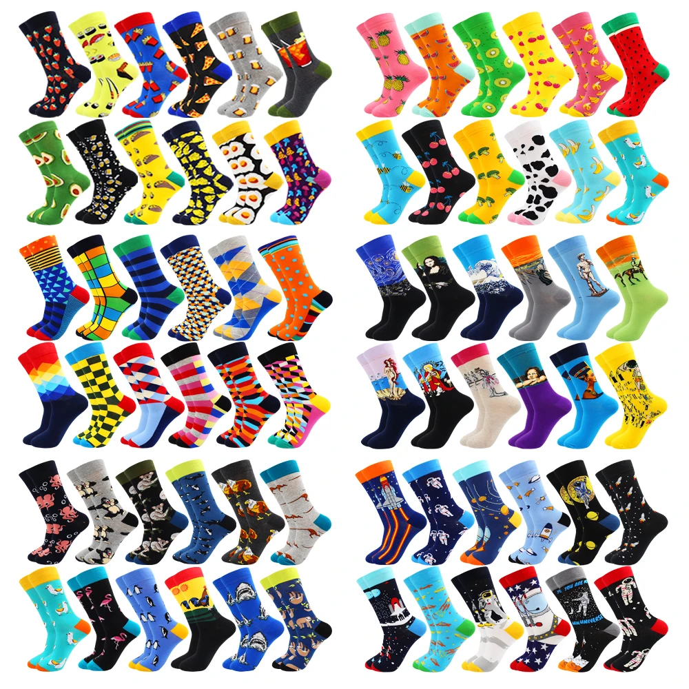 Fashion Casual Women and Mens Socks Art Van Gogh Stripe Harajuku Fruit Animal Sloth Beer Funny Socks Dress Cotton Socks Men
Fashion Casual Women and Mens Socks Art Van Gogh Stripe Harajuku Fruit Animal Sloth Beer Funny Socks Dress Cotton Socks Men