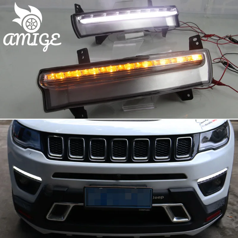 Светодиодные дневные ходовые огни DNO для Jeep Compass 2016 2017 2018 2019, дневные огни, желтый сигнал поворота, автомобильная противотуманная фара DRL
Светодиодные дневные ходовые огни DNO для Jeep Compass 2016 2017 2018 2019, дневные огни, желтый сигнал поворота, автомобильная противотуманная фара DRL
