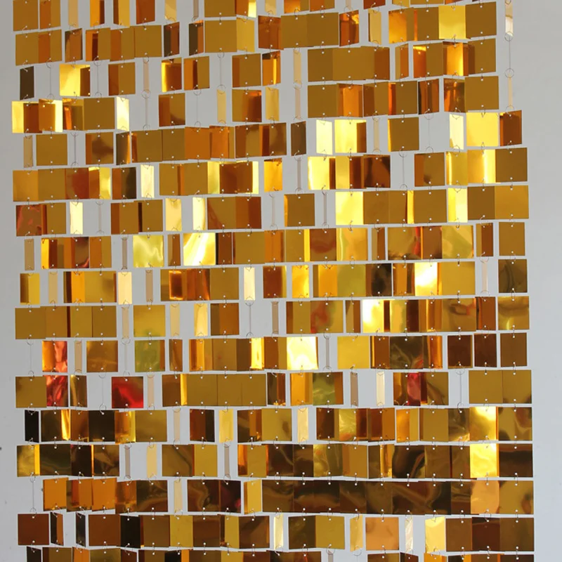 10m DIY Golden square sequin Curtains New Year's Indoor Festive ornaments Shopping mall showroom Decorations supplies
10m DIY Golden square sequin Curtains New Year's Indoor Festive ornaments Shopping mall showroom Decorations supplies
