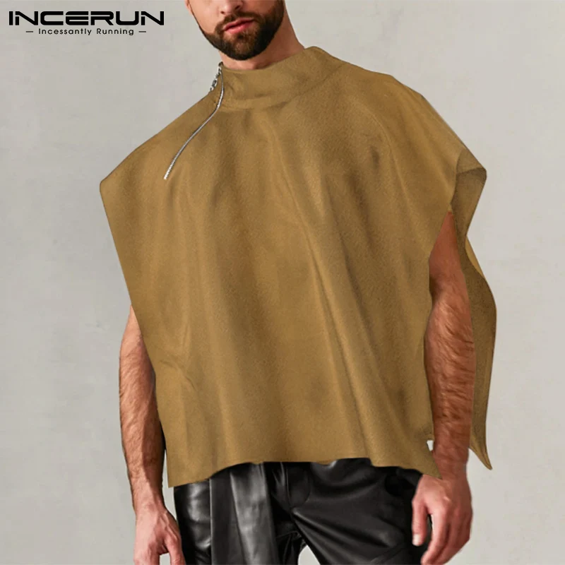 INCERUN Fashion Men Vests Cloak Sleeveless Zipper Casual Waistcoat Cape Men 2022 Streetwear Solid Color Loose Coats Poncho S-5XL
INCERUN Fashion Men Vests Cloak Sleeveless Zipper Casual Waistcoat Cape Men 2022 Streetwear Solid Color Loose Coats Poncho S-5XL