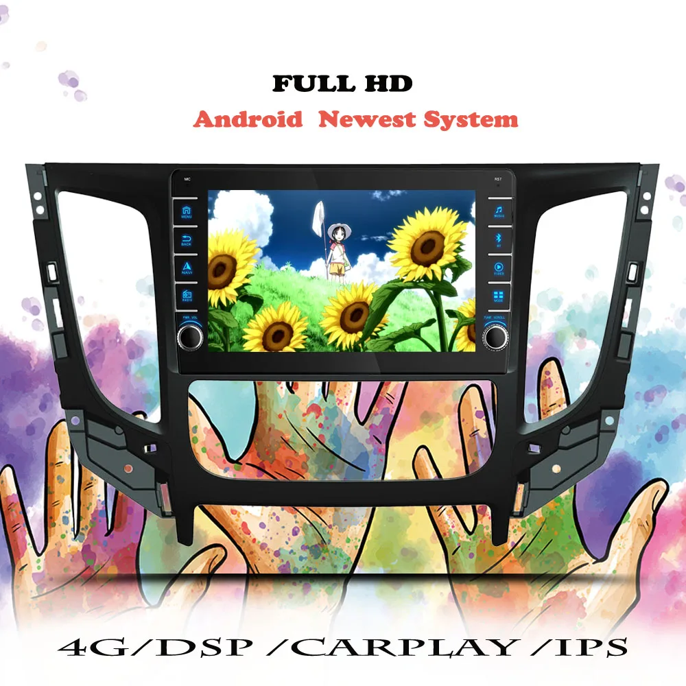 Автомагнитола DSP Android 10 мультимедийный плеер для Mitsubishi L200 5 2015 2016 2017 2018 2019