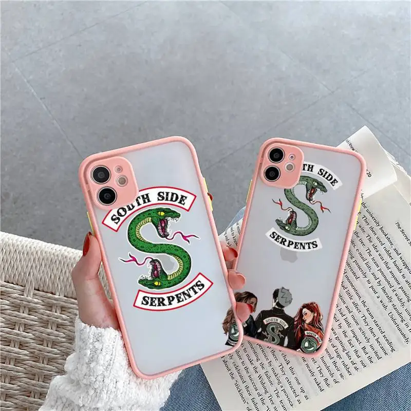 American TV Riverdale Southside Serpents Phone Case Matte Transparent for iPhone 7 8 11 12 s mini pro X XS XR MAX Plus cover 
American TV Riverdale Southside Serpents Phone Case Matte Transparent for iPhone 7 8 11 12 s mini pro X XS XR MAX Plus cover