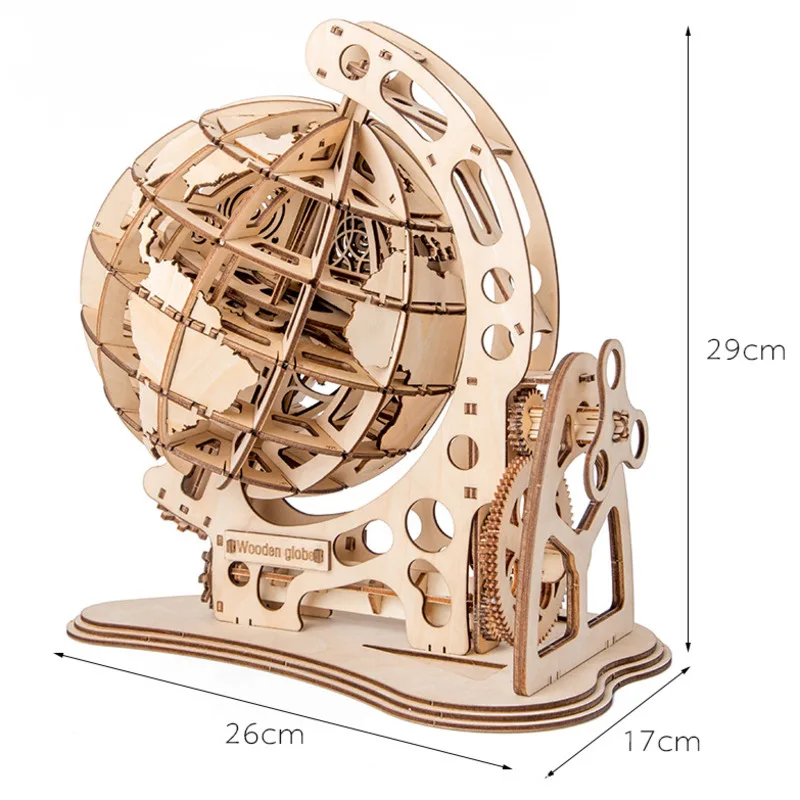Creative DIY Perpetual Globe Wooden Model 3D Wooden Puzzle Mechanical Gear Drive Model Kit Toys Gift For Children Adult Teens
Creative DIY Perpetual Globe Wooden Model 3D Wooden Puzzle Mechanical Gear Drive Model Kit Toys Gift For Children Adult Teens