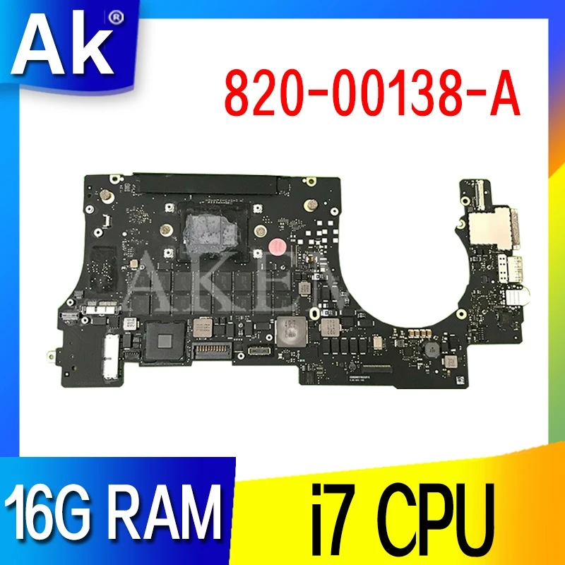 Фото 661 02524 Retina For MacBook Pro 15" Logic Board 2.2GHz i7 16GB IG A1398 Year Motherboard PCB 820 00138 - купить