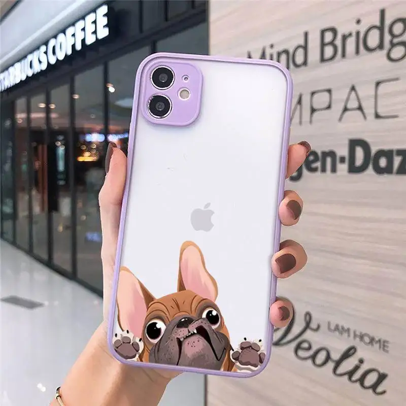 Pug Dog French Bulldog Phone Case matte transparent Funda For purple iPhone 7 8 x xs xr 11 12 pro plus max mini Clear
Pug Dog French Bulldog Phone Case matte transparent Funda For purple iPhone 7 8 x xs xr 11 12 pro plus max mini Clear