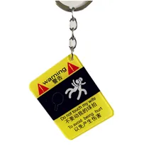 Do not touch my wife Table Tennis Acrylic Double Sided Table Tennis Blade Accessories Key buckle Chain