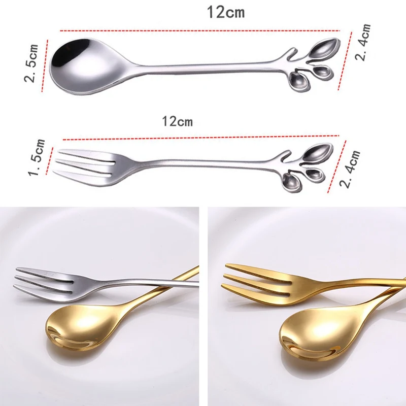 Creative Leaves Dessert Spoon Stainless Steel Coffee Stirring Spoon Shovel Fork Dessert Coffee Teaspoon Tableware
Creative Leaves Dessert Spoon Stainless Steel Coffee Stirring Spoon Shovel Fork Dessert Coffee Teaspoon Tableware