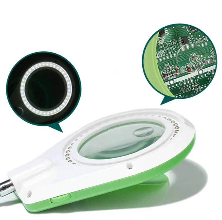 Stand magnifying glass LED Taobao foreign trade desktop magnifying glass with light 10 times dimmable
Stand magnifying glass LED Taobao foreign trade desktop magnifying glass with light 10 times dimmable