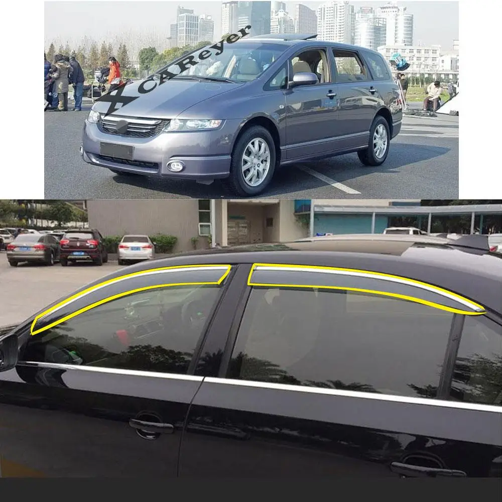 Стикер для кузова автомобиля, Пластиковые оконные стекла, ветрозащитный козырек, защита от дождя/солнца, дефлекторы для Honda Odyssey 2001-2004
Стикер для кузова автомобиля, Пластиковые оконные стекла, ветрозащитный козырек, защита от дождя/солнца, дефлекторы для Honda Odyssey 2001-2004