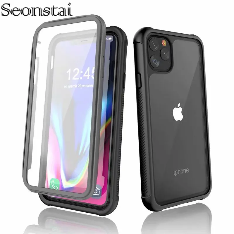 360 градусов полный корпус телефона чехол для iPhone11 Pro Max Водонепроницаемость в