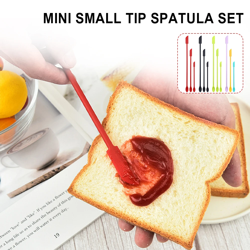 Mini Silicone Spatula Jar Bottle Scraper Food Grade Heat Silica Long Handle Jam Spatulas Kitchen Gadgets
Mini Silicone Spatula Jar Bottle Scraper Food Grade Heat Silica Long Handle Jam Spatulas Kitchen Gadgets