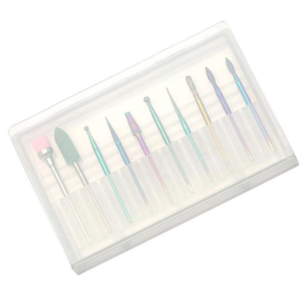 10pcs Nail Drill Bits Electric Drill Machine Accessory Rainbow Tungsten Polishing Milling Cutter Nail Files Set Manicure Tool
10pcs Nail Drill Bits Electric Drill Machine Accessory Rainbow Tungsten Polishing Milling Cutter Nail Files Set Manicure Tool