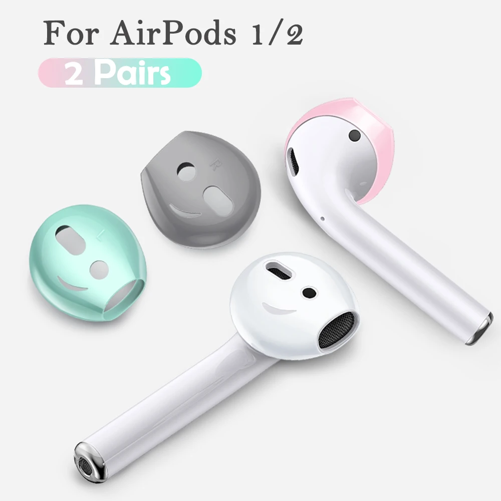 2 пары силиконовых амбушюр для Airpods защитный чехол супертонкие беспроводные