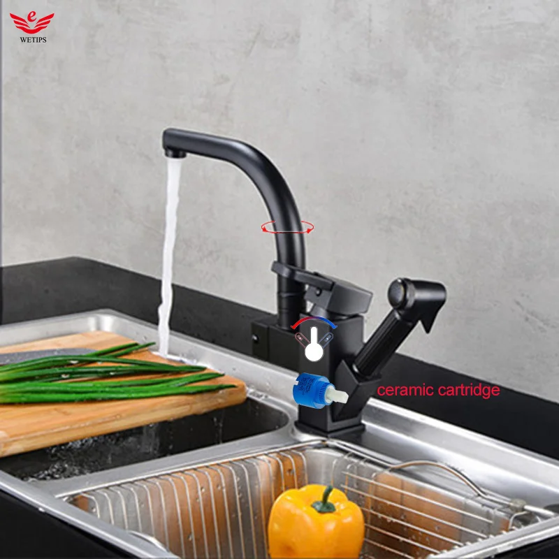 Кухонный Смеситель Из Черной латуни WETIPS, кран для холодной и горячей воды, вращающаяся на 360 градусов ручная Распылительная насадка, смесите...
Кухонный Смеситель Из Черной латуни WETIPS, кран для холодной и горячей воды, вращающаяся на 360 градусов ручная Распылительная насадка, смесите...