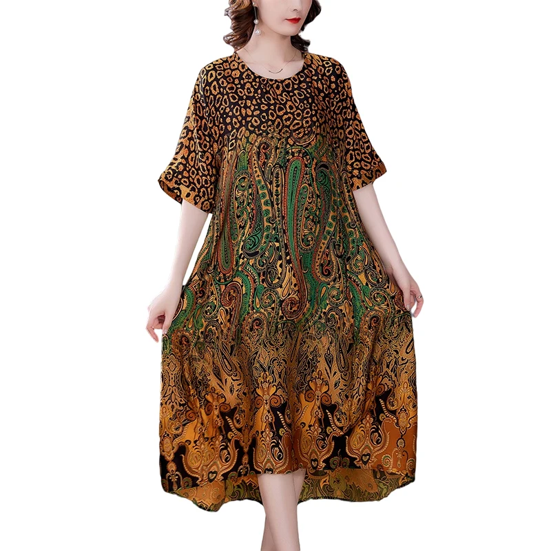 2021 Casual M-4XL Plus Size Beach Midi Dress Spring Elegant Slim Party Vestidos Summer Women Print Short Sleeve Vintage Sundress
2021 Casual M-4XL Plus Size Beach Midi Dress Spring Elegant Slim Party Vestidos Summer Women Print Short Sleeve Vintage Sundress