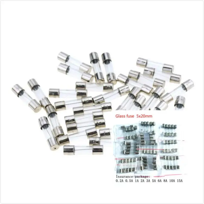 50pcs 5*20 Fast-blow Glass Fuses 5x20 5*20mm 250V 0.2A 0.5A 1A 2A 3A 5A 6A 8A 10A 15A AMP Tube Fuses
50pcs 5*20 Fast-blow Glass Fuses 5x20 5*20mm 250V 0.2A 0.5A 1A 2A 3A 5A 6A 8A 10A 15A AMP Tube Fuses