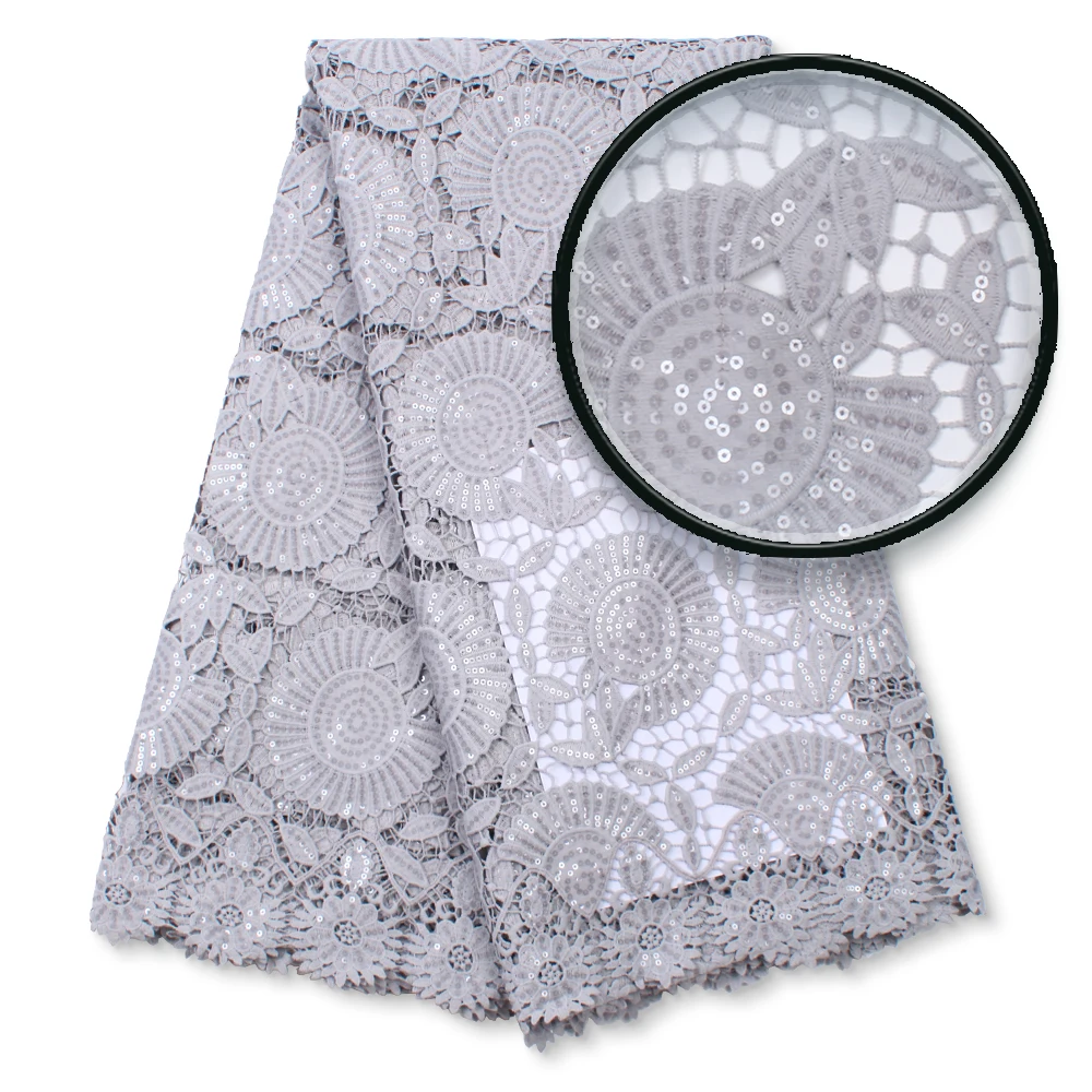 2021 High Quality Grey Embroidery African Handmade Lace Nigerian Sequins Fabric 5 yards French Net Laces Fabrics 4191B
2021 High Quality Grey Embroidery African Handmade Lace Nigerian Sequins Fabric 5 yards French Net Laces Fabrics 4191B