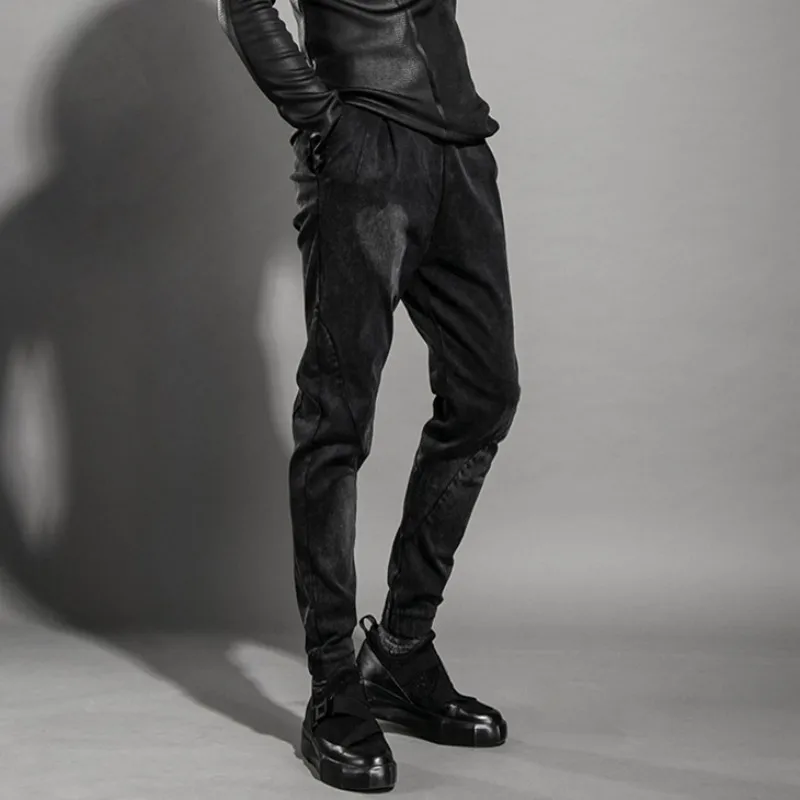 High Drawstring Trousers Men Pocket Casual Slim Fit Cotton Stretch Denim Pencil Street Hip Hop Black Pants 29-34
High Drawstring Trousers Men Pocket Casual Slim Fit Cotton Stretch Denim Pencil Street Hip Hop Black Pants 29-34