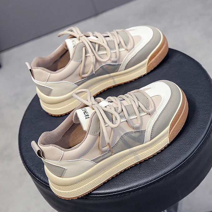 Женские кроссовки на плоской подошве, повседневные кроссовки цвета хаки и черный цвета, со шнуровкой, обувь для катания на скейтборде, модел...
Женские кроссовки на плоской подошве, повседневные кроссовки цвета хаки и черный цвета, со шнуровкой, обувь для катания на скейтборде, модел...