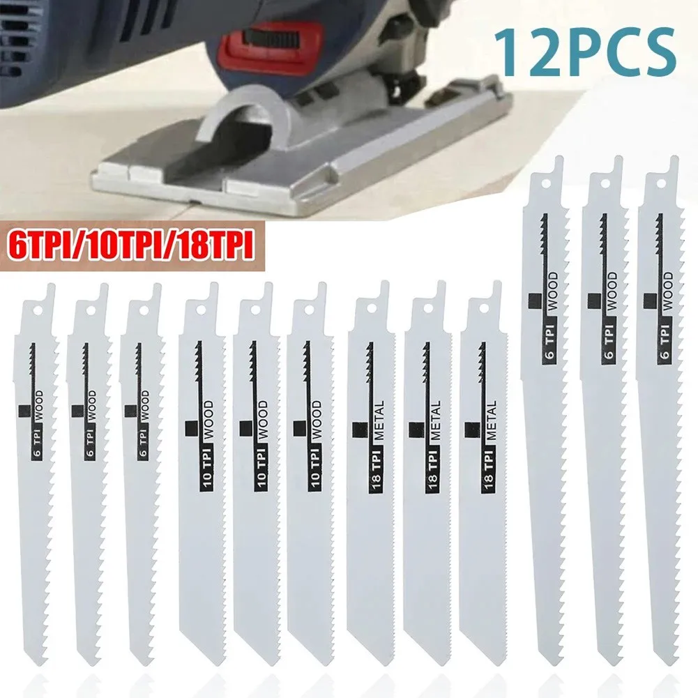 12PCS 148-195mm Cutting Saw Blade Reciprocating Saw Blades High Strength Wood Metal PVC Tube Blade For Bamboo Bone Cutting
12PCS 148-195mm Cutting Saw Blade Reciprocating Saw Blades High Strength Wood Metal PVC Tube Blade For Bamboo Bone Cutting