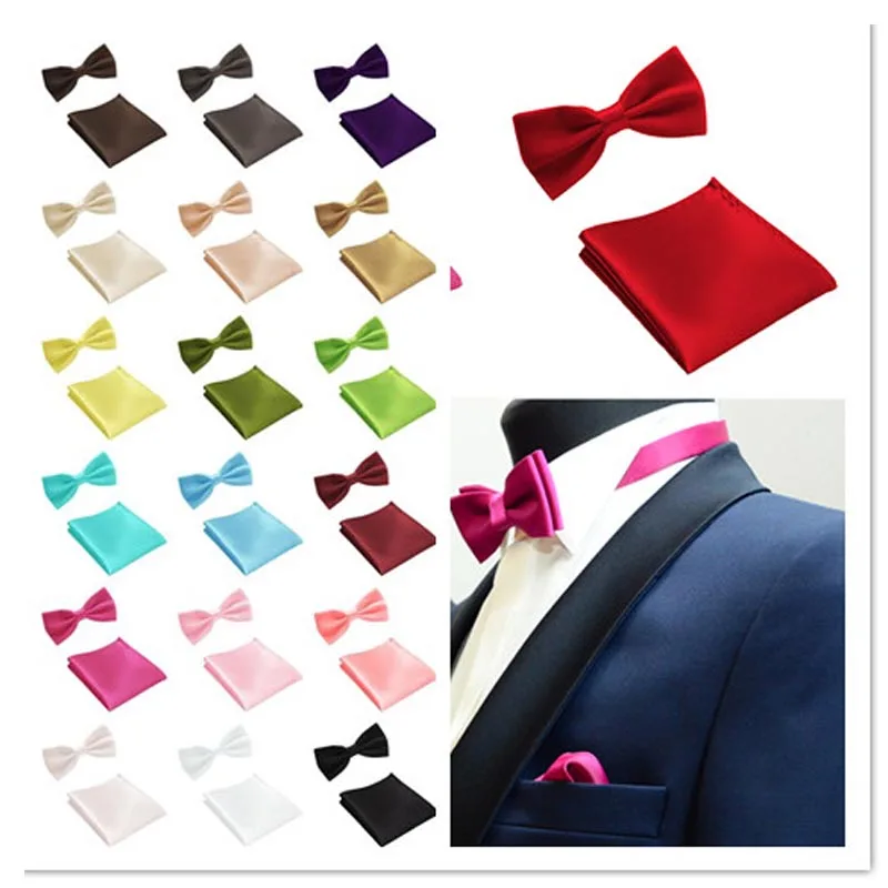 Комплект из 2 предметов для мужчин и взрослых галстук-бабочка разноцветный