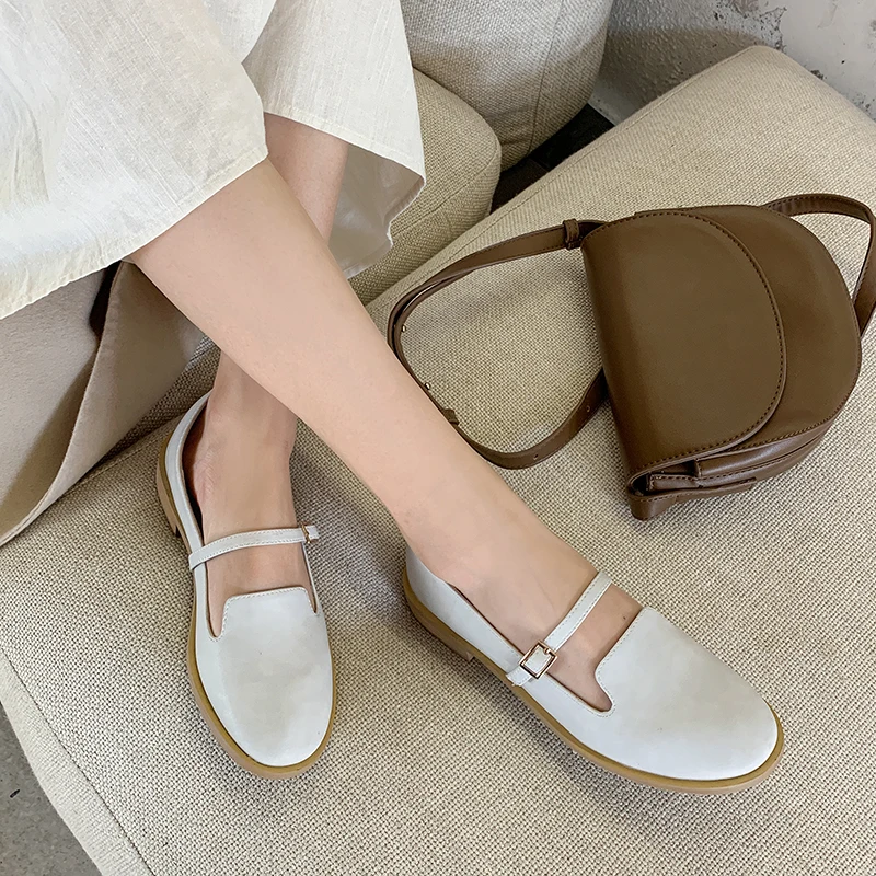 Women Flats Mary Janes Handmade Shoes Woman Vintage Retro Soft Real Leather Ladies Casual Sneakers Fashion Sheepskin Oxfords | Обувь