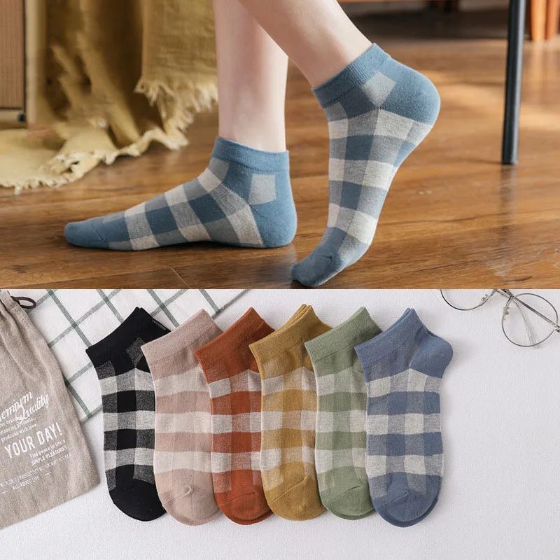 5 Pairs Ladies Cotton Socks Low Cut Shallow Mouth Spring And Summer Thin Mesh Plaid Printing Solid Color Women Cotton Socks
5 Pairs Ladies Cotton Socks Low Cut Shallow Mouth Spring And Summer Thin Mesh Plaid Printing Solid Color Women Cotton Socks