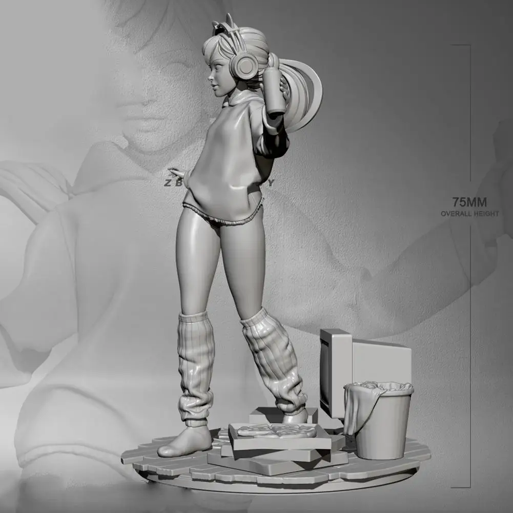 7.5cm1/24 Fashion Girl Resin Soldier White Mold 2545DIY Handmade Static Figure Model
7.5cm1/24 Fashion Girl Resin Soldier White Mold 2545DIY Handmade Static Figure Model