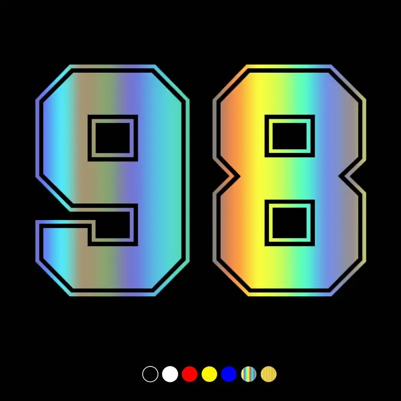 7*10cm Vinyl Decal Racing Number 98 Car Sticker Waterproof Auto Decors on Bumper Rear Window
7*10cm Vinyl Decal Racing Number 98 Car Sticker Waterproof Auto Decors on Bumper Rear Window