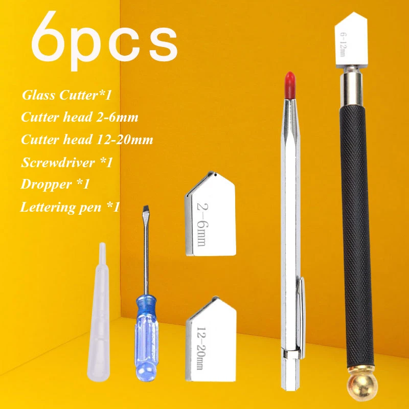 Diamond Glass Cutter 2-20mm 175mm Glass Cutter Antislip Metal Handle Hand Glass Cut Tool
Diamond Glass Cutter 2-20mm 175mm Glass Cutter Antislip Metal Handle Hand Glass Cut Tool