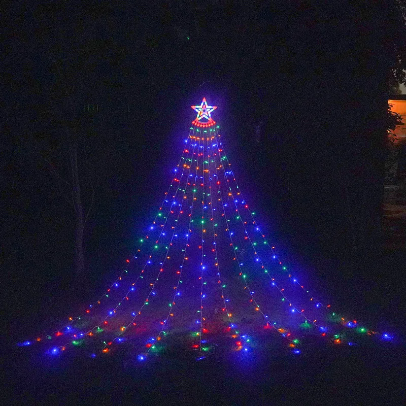 Christmas Lights LED Five-pointed Star Waterfall Light Christmas Tree Light Outdoor Garden Fairy Lights Cristmas Decoration 2022
Christmas Lights LED Five-pointed Star Waterfall Light Christmas Tree Light Outdoor Garden Fairy Lights Cristmas Decoration 2022