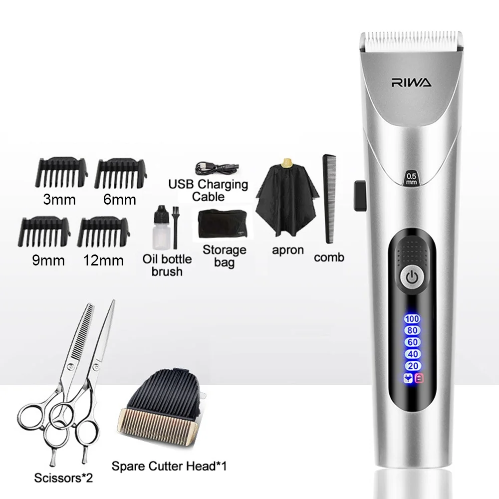 Xiaomi RIWA Hair Clipper Professional Electric Trimmer With LED Screen Washable Rechargeable Men Strong Power Steel Cutter Head
Xiaomi RIWA Hair Clipper Professional Electric Trimmer With LED Screen Washable Rechargeable Men Strong Power Steel Cutter Head