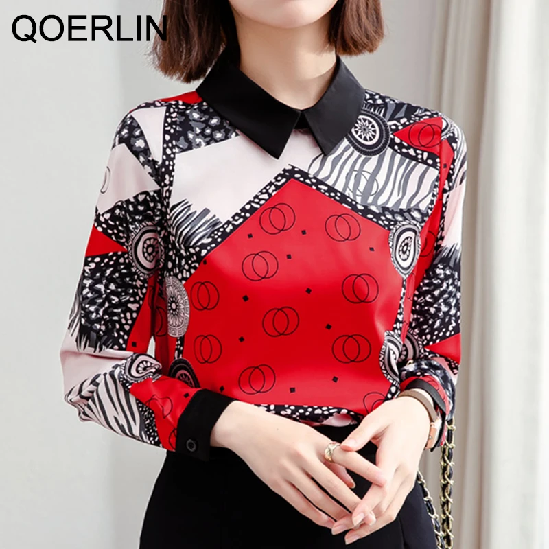 QOERLIN Vintage Floral Printed Silk Blouse Women Long Sleeve Casual Shirt Turn Down Collar Plus Size Office Tops Ladies Blusas
QOERLIN Vintage Floral Printed Silk Blouse Women Long Sleeve Casual Shirt Turn Down Collar Plus Size Office Tops Ladies Blusas