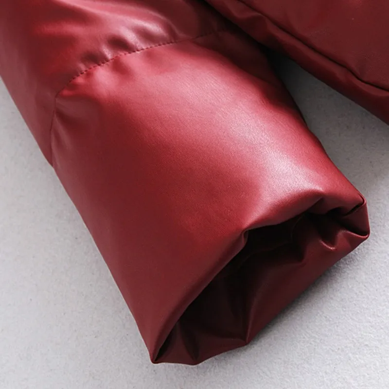 Artsnie Winter Faux Leather Parkas Women Turtleneck Long Sleeve Thick Coats Streetwear Double Pockets Warm Coats Chaqueta Mujer
Artsnie Winter Faux Leather Parkas Women Turtleneck Long Sleeve Thick Coats Streetwear Double Pockets Warm Coats Chaqueta Mujer