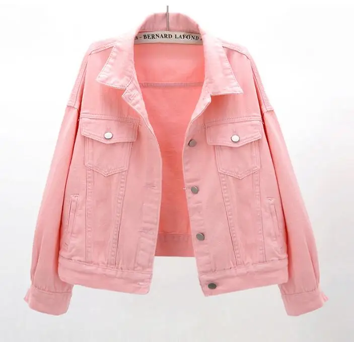 2020 new autumn long-sleeved denim jacket female short paragraph BF loose pink jacket student jacket
2020 new autumn long-sleeved denim jacket female short paragraph BF loose pink jacket student jacket