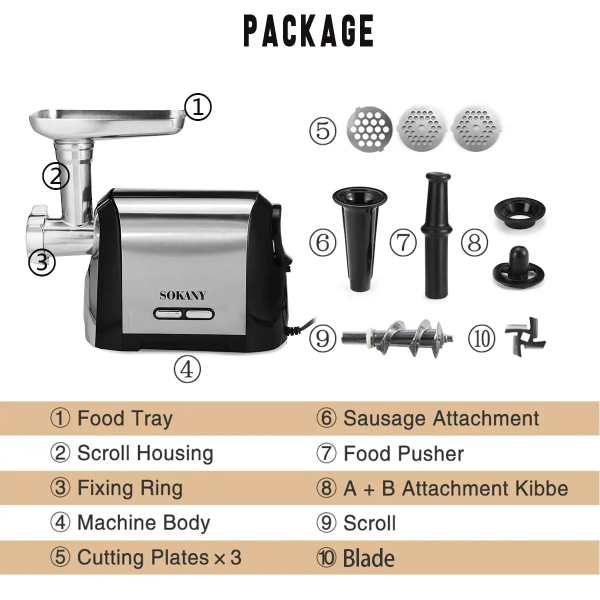 3200W Electric Meat Grinders Stainless Steel Powerful Electric Grinder Sausage Stuffer Meat Mincer Home Kitchen Food Processor
3200W Electric Meat Grinders Stainless Steel Powerful Electric Grinder Sausage Stuffer Meat Mincer Home Kitchen Food Processor