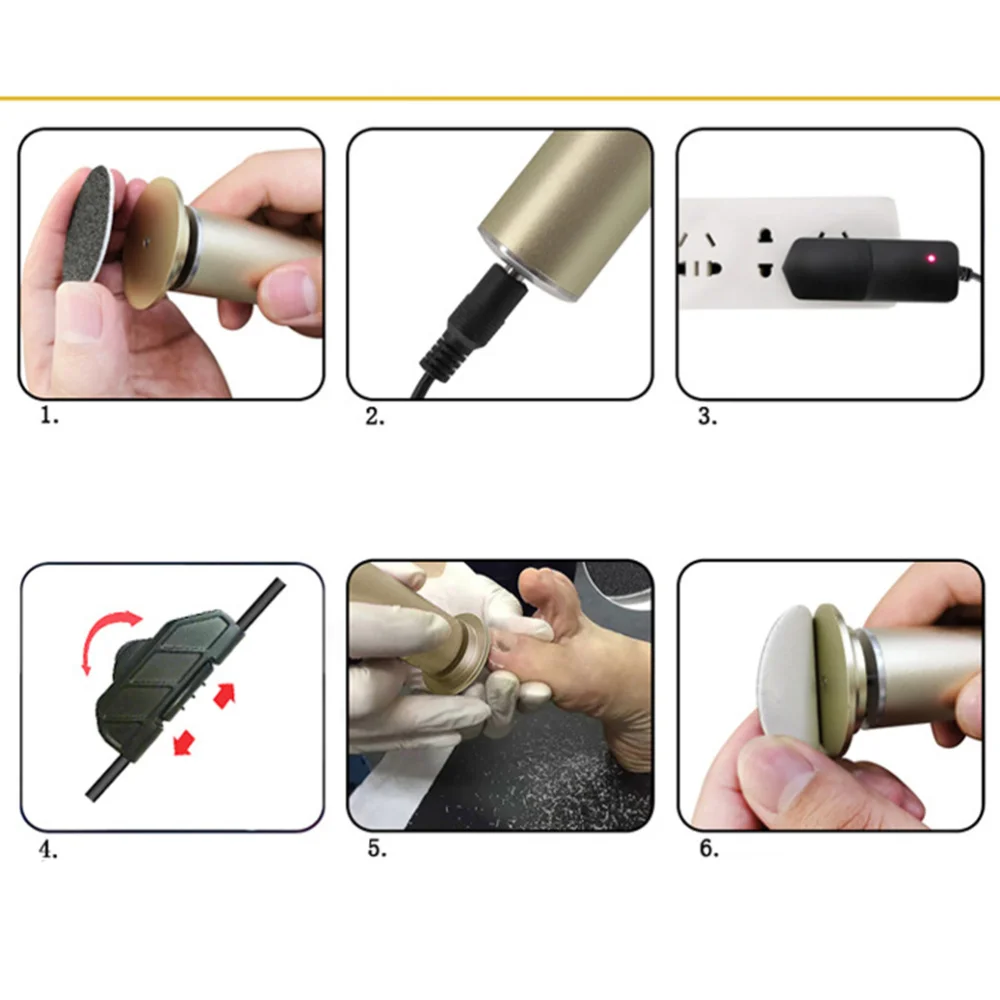 12W Electric Callus Remover Foot File Shaver Chargeable Pedicure Tool for Dead Cracked Dry Skin with US Plug (Golden)
12W Electric Callus Remover Foot File Shaver Chargeable Pedicure Tool for Dead Cracked Dry Skin with US Plug (Golden)