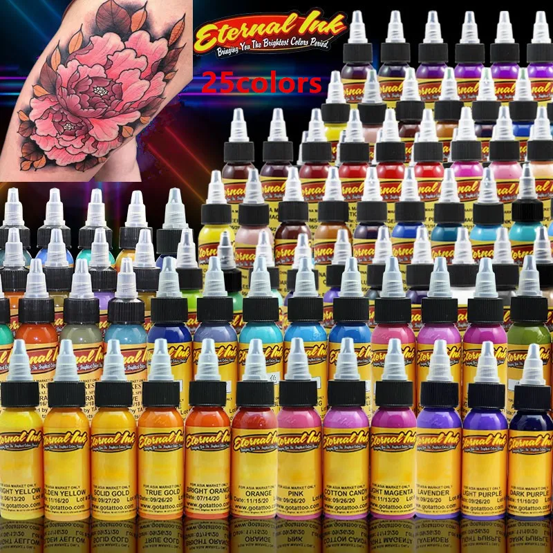 Professional Red Black Blue 25 Color Permanent Tattoo Eternal Ink Set Pigment Eyebrow Makeup Body Arts Paint Tattoo Colour Kit
Professional Red Black Blue 25 Color Permanent Tattoo Eternal Ink Set Pigment Eyebrow Makeup Body Arts Paint Tattoo Colour Kit