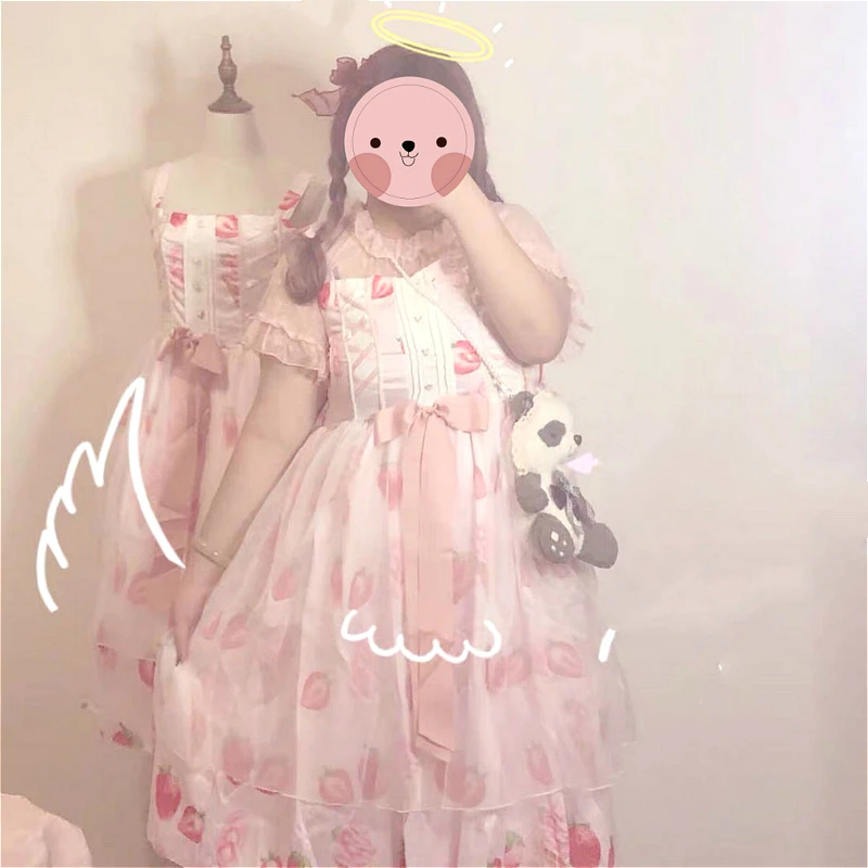 Strawberry Pattern Pink Plus Size Jsk Lolita Dress Buxom/fat/chubby Sweet Girl Lovely Anime Short Sleeve Dress Lolita Xl 2xl 3xl
Strawberry Pattern Pink Plus Size Jsk Lolita Dress Buxom/fat/chubby Sweet Girl Lovely Anime Short Sleeve Dress Lolita Xl 2xl 3xl