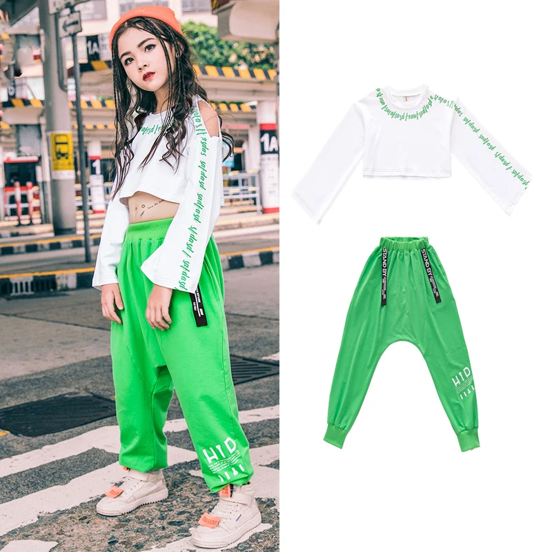Girls Jazz Dance Costumes Children'S Loose Tops Hiphop Pants Suits Hip-Hop Dance Costumes For Kids Ballroom Dancing Wear SL2103
Girls Jazz Dance Costumes Children'S Loose Tops Hiphop Pants Suits Hip-Hop Dance Costumes For Kids Ballroom Dancing Wear SL2103