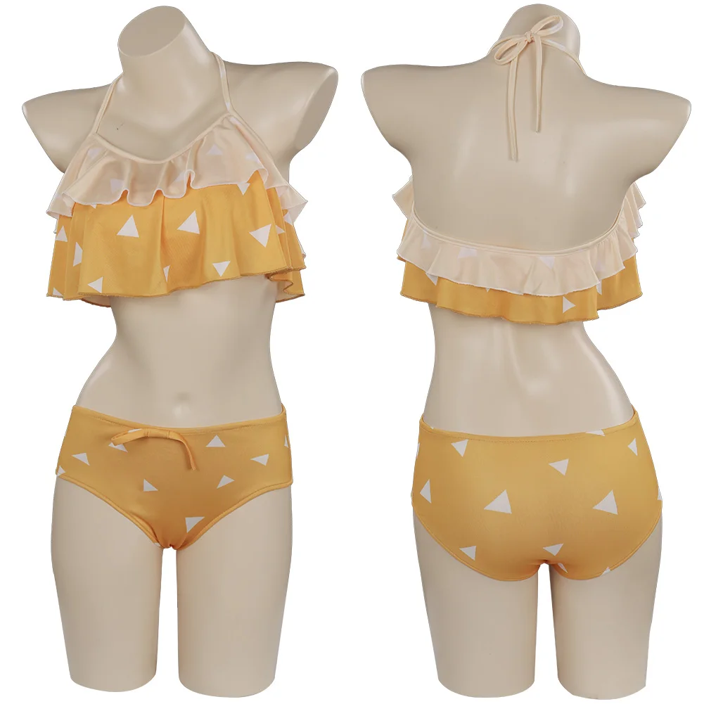 Demon Slayer Agatsuma Zenitsu Cosplay Costume Summer Bikini Swimwear Outfits Halloween Carnival Suit
Demon Slayer Agatsuma Zenitsu Cosplay Costume Summer Bikini Swimwear Outfits Halloween Carnival Suit