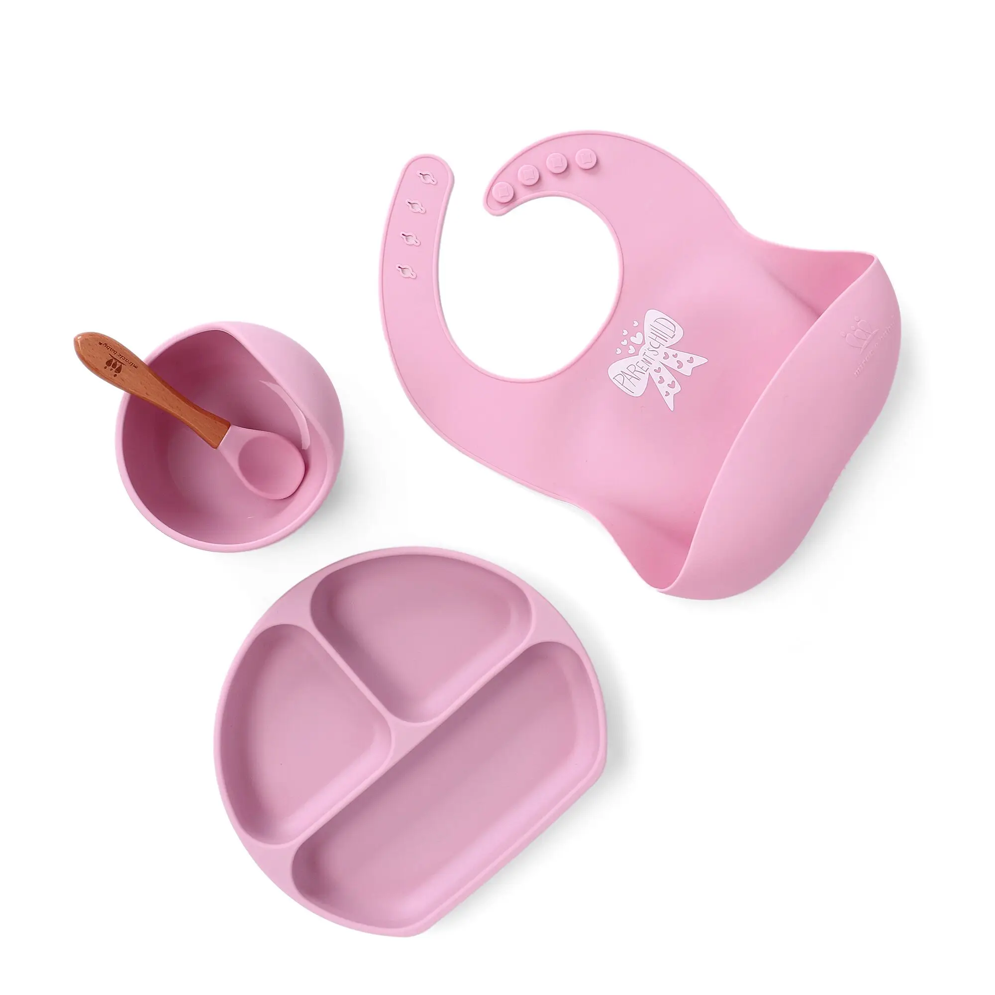 4pcs Set Baby Dining Dishes Silicone Bowl+Plate+Spoon+Bibs Strong Sucker Feeding Set Tableware Kids Dinnerware Food Supplement
4pcs Set Baby Dining Dishes Silicone Bowl+Plate+Spoon+Bibs Strong Sucker Feeding Set Tableware Kids Dinnerware Food Supplement