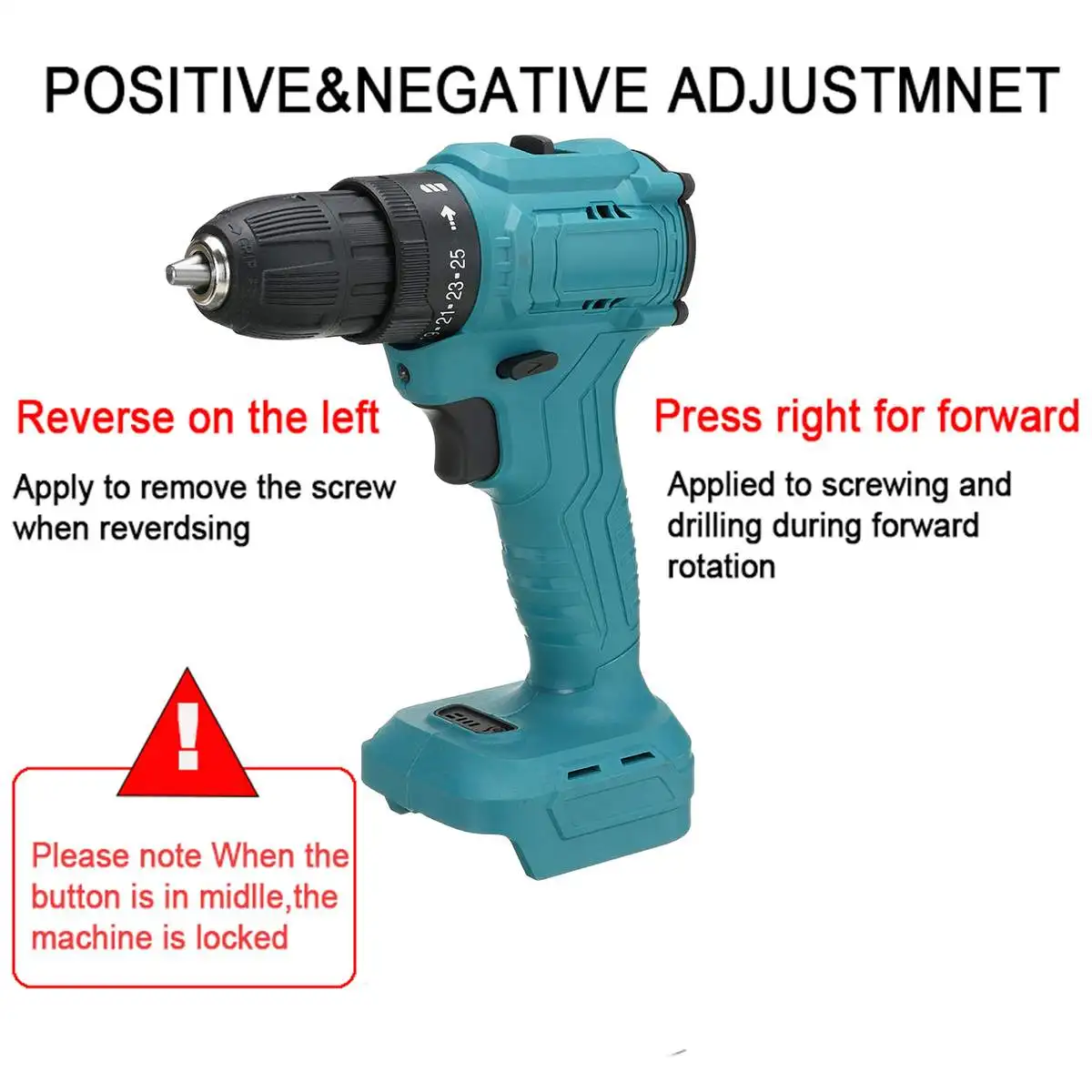 3 in 1 Electric Cordless Impact Drill 10mm Rechargable Electric Screwdriver Drill for 18-21V Makita Battery Power Tool
3 in 1 Electric Cordless Impact Drill 10mm Rechargable Electric Screwdriver Drill for 18-21V Makita Battery Power Tool