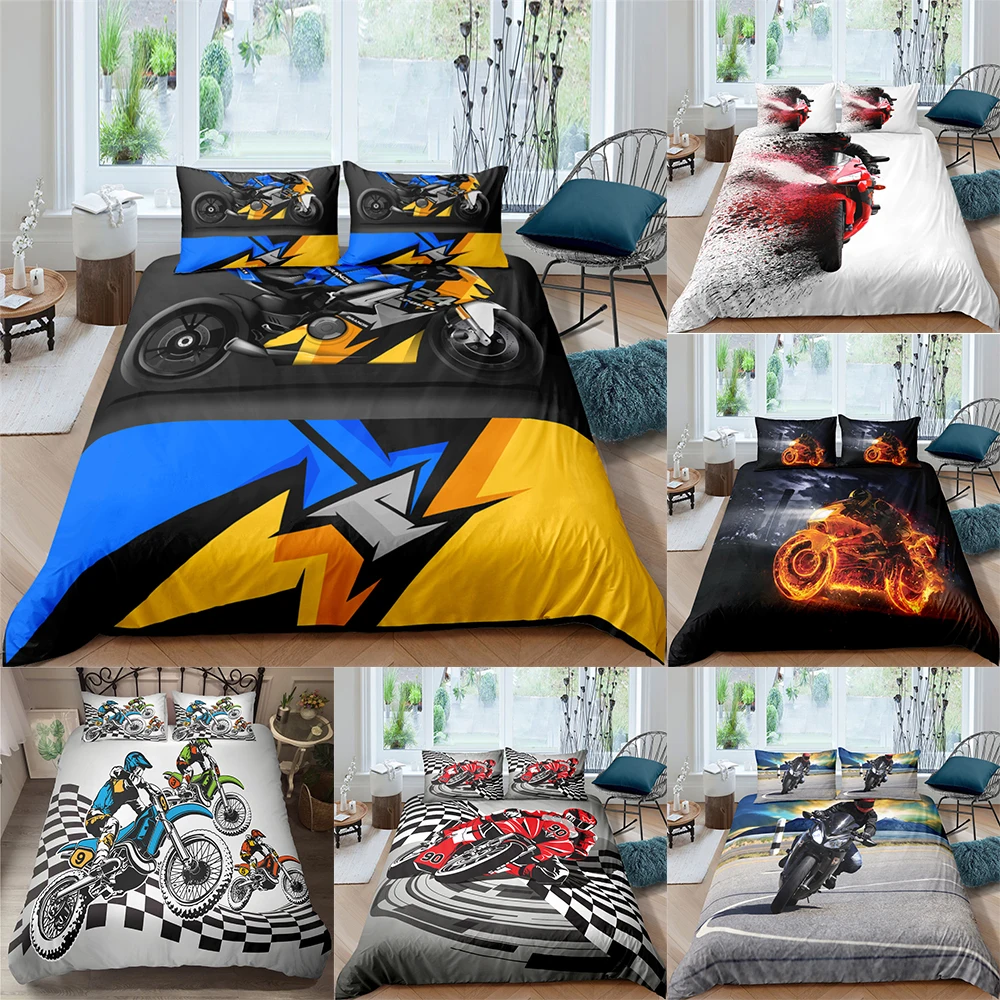 3D Printed Motorcycle Pattern Bedding Set Cool Duvet Cover Queen Bedclothes Home Textiles Luxury Kids And Adult Bedding Set
3D Printed Motorcycle Pattern Bedding Set Cool Duvet Cover Queen Bedclothes Home Textiles Luxury Kids And Adult Bedding Set