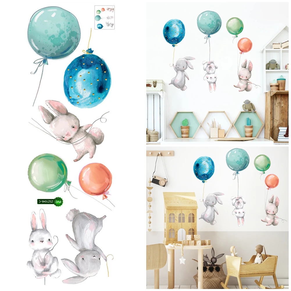 Rabbits And Balloons Creative Wall Stickers Decals PVC Waterproof Adhesive Decor For Living Room Bedroom Home Wallpaper
Rabbits And Balloons Creative Wall Stickers Decals PVC Waterproof Adhesive Decor For Living Room Bedroom Home Wallpaper