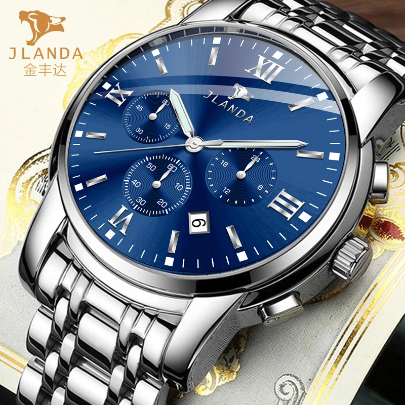 JLANDA Quartz Watch Casual Luxury Fashion Waterproof Luminous Atmosphere Date Sports Brand Steel Strap Clock Men Watches J6602
JLANDA Quartz Watch Casual Luxury Fashion Waterproof Luminous Atmosphere Date Sports Brand Steel Strap Clock Men Watches J6602