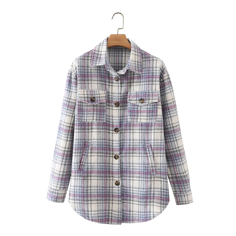 BBWM Vintage Stylish Purple Plaid Streetwear Jacket Coat Women 2021 Fashion Lapel Collar Casual Long Sleeve Outerwear Chic Tops
BBWM Vintage Stylish Purple Plaid Streetwear Jacket Coat Women 2021 Fashion Lapel Collar Casual Long Sleeve Outerwear Chic Tops