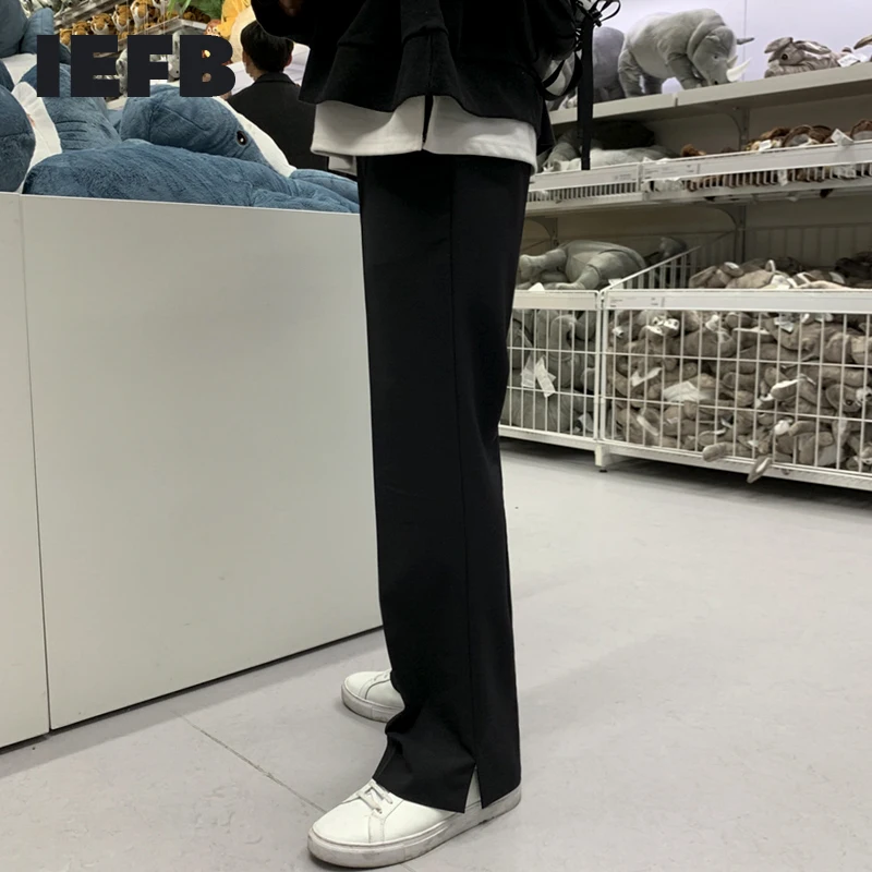 IEFB Ship In March Causal Split Bottoms Black Trousers Men's Loose Korean Fashion Wide Leg Straight Suit Pants For Male 9Y5985
IEFB Ship In March Causal Split Bottoms Black Trousers Men's Loose Korean Fashion Wide Leg Straight Suit Pants For Male 9Y5985