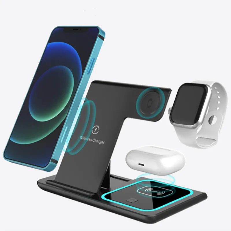15W 3 in 1 Qi Wireless Charger For iPhone 13 12 11 Pro Max XS XR Fast Charging Station Dock For Apple Watch AirPods Pro Chargers
15W 3 in 1 Qi Wireless Charger For iPhone 13 12 11 Pro Max XS XR Fast Charging Station Dock For Apple Watch AirPods Pro Chargers